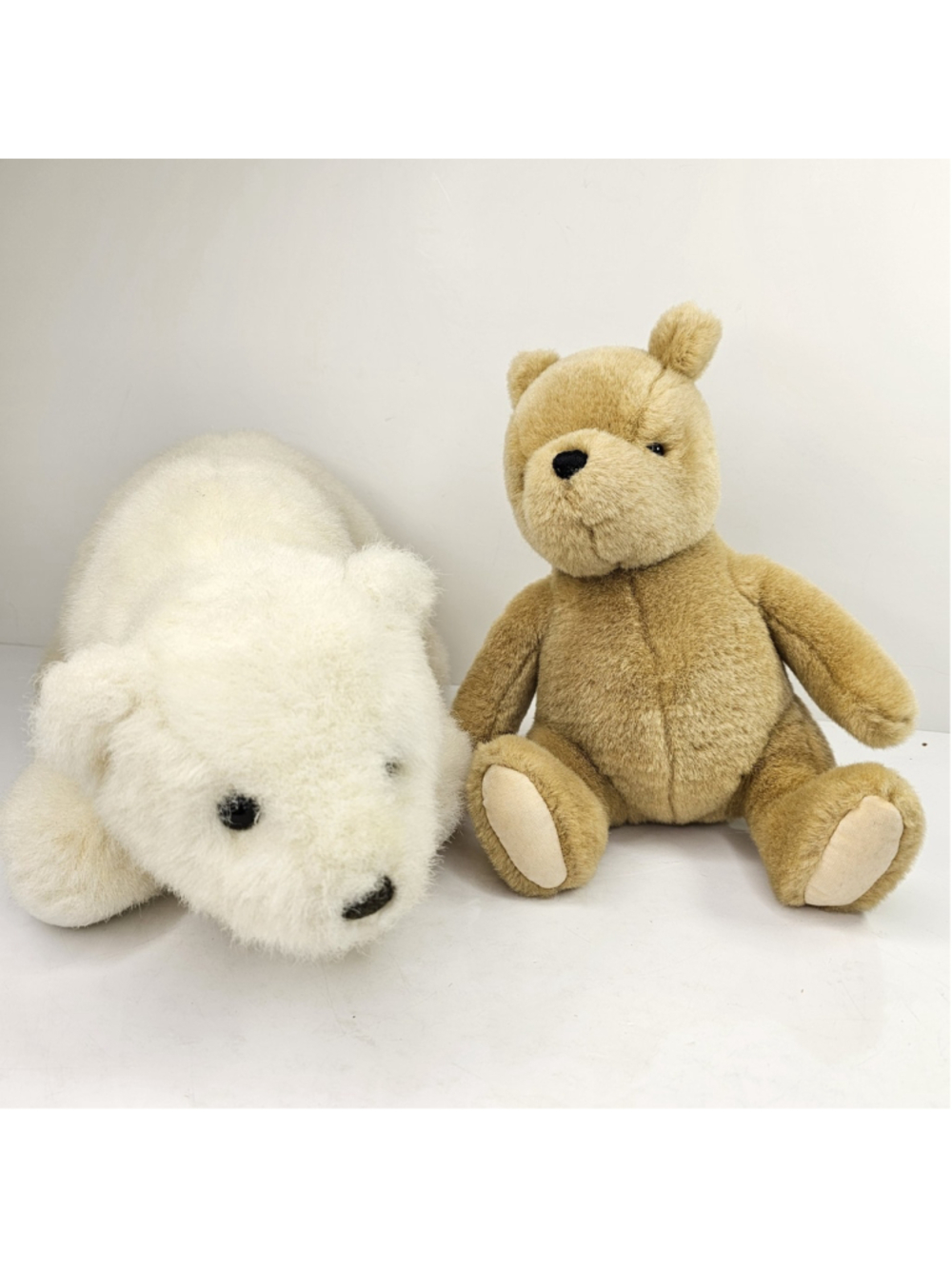 Vintage GUND Classic Pooh Winnie the Pooh & Polar Bear Plush Stuffed Animal Lot